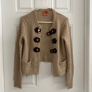 Tory Burch tan cardigan size S
